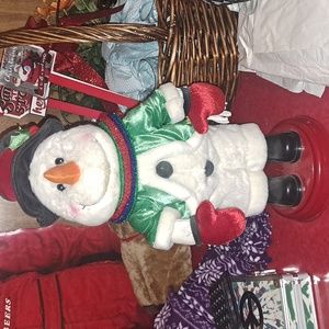 Snowman plays jingle bells 12in tall
